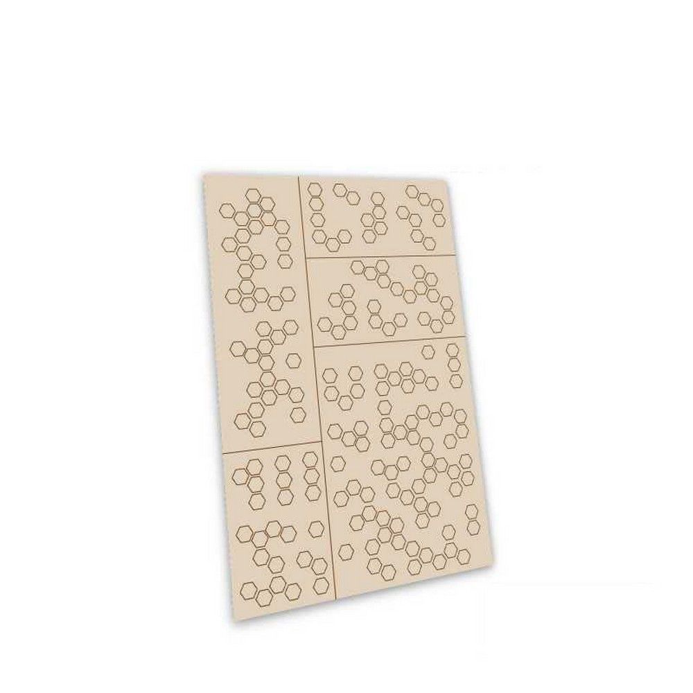 Green Stuff World Self-adhesive Stencils - Hex Camo