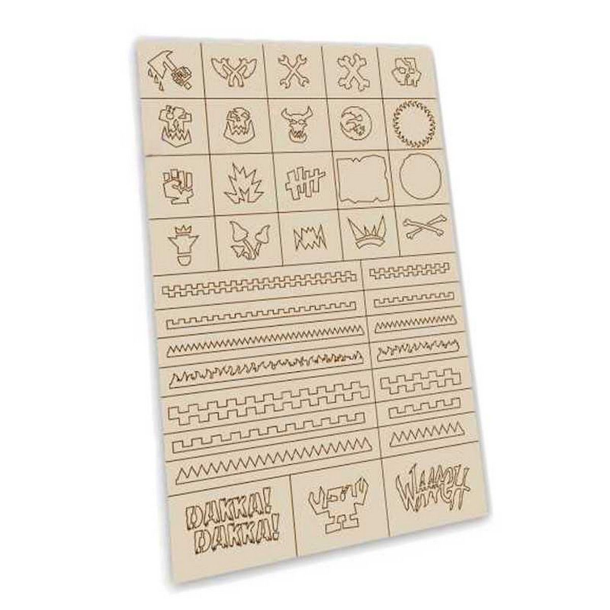 Green Stuff World Self-Adhesive Stencils - Orcs