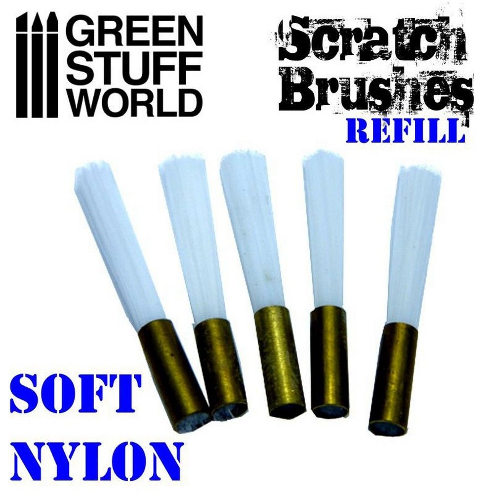 Green Stuff World Scratch Brush Refill - Soft Nylon