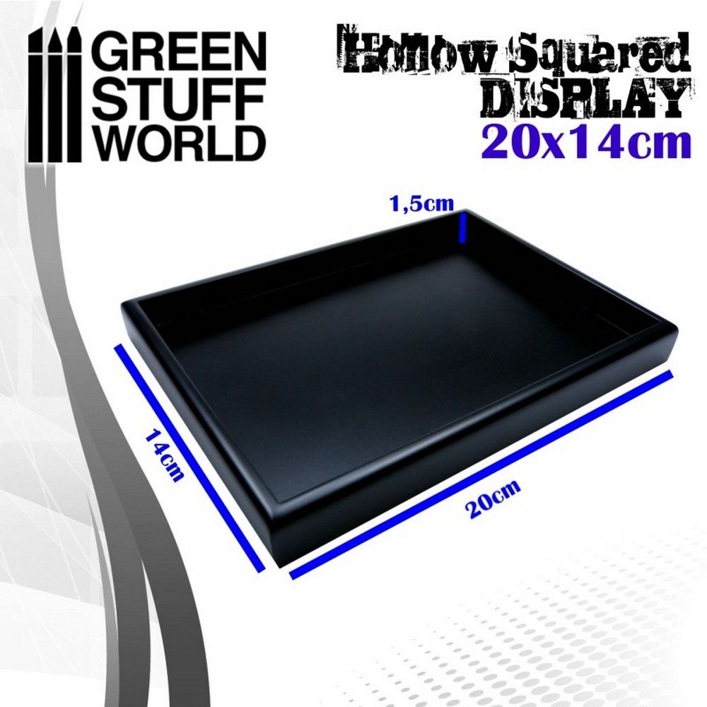 Green Stuff World Hollow Squared Display 20x14cm Black