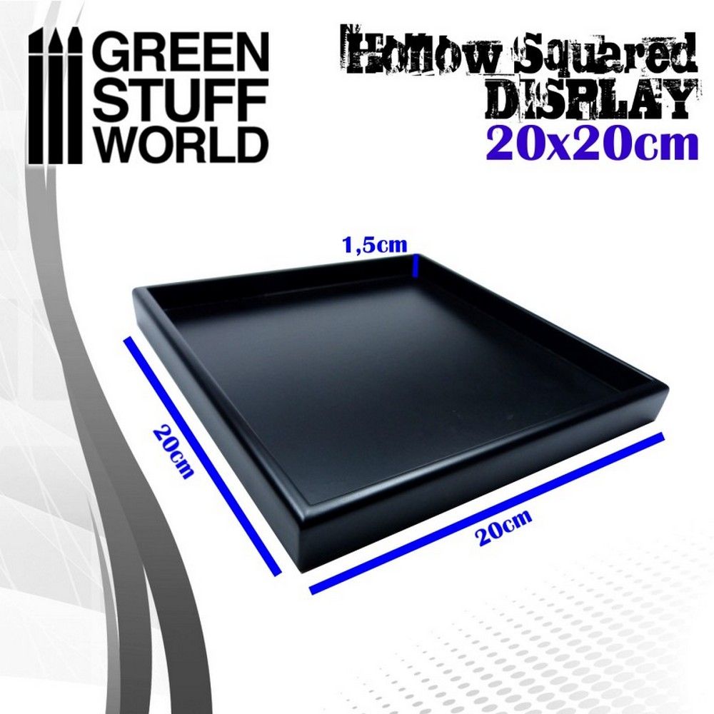 Green Stuff World Hollow Squared Display 20x20cm Black