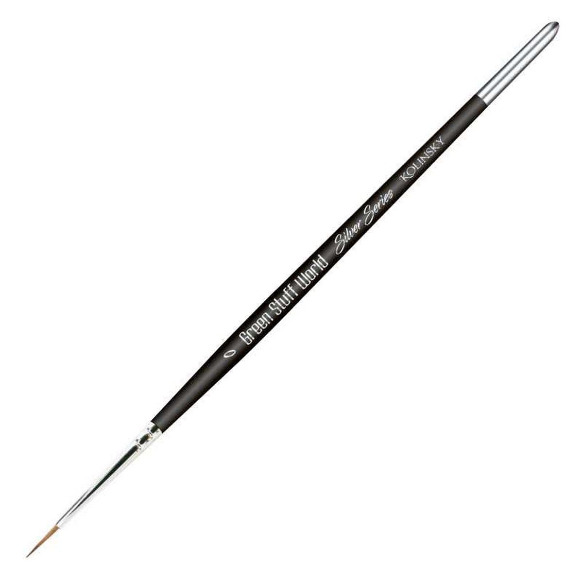 Green Stuff World Silver Series Kolinsky Brush - Size 0