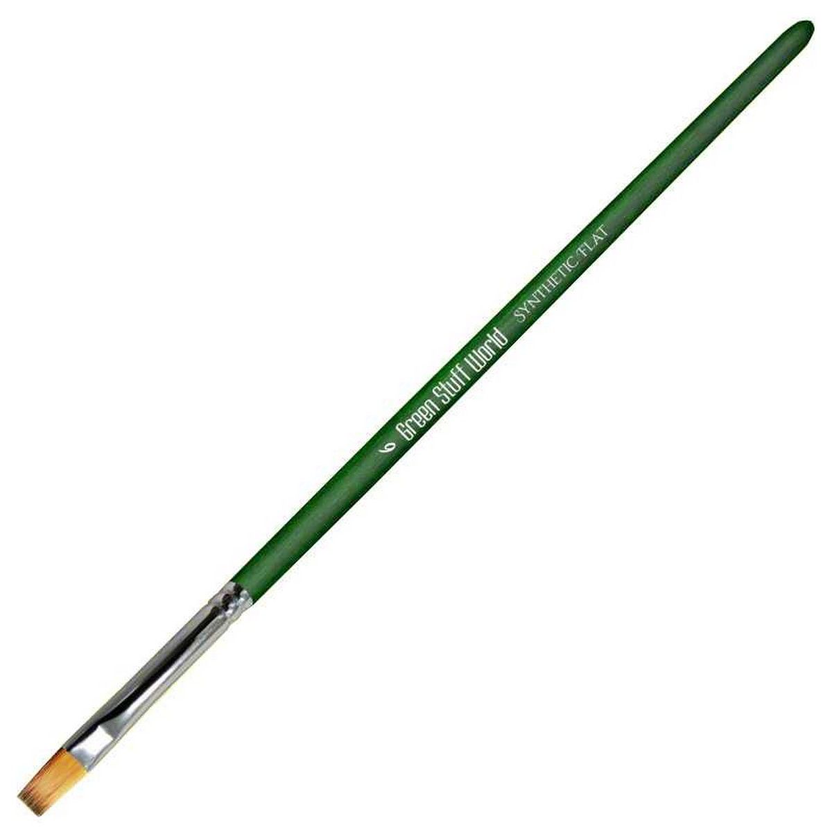 Green Stuff World Green Series Flat Synthetic Brush Size 6