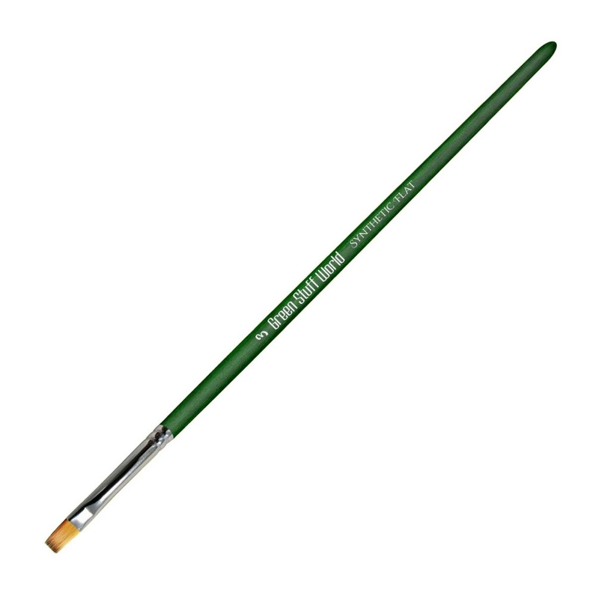 Green Stuff World Green Series Flat Synthetic Brush Size 3