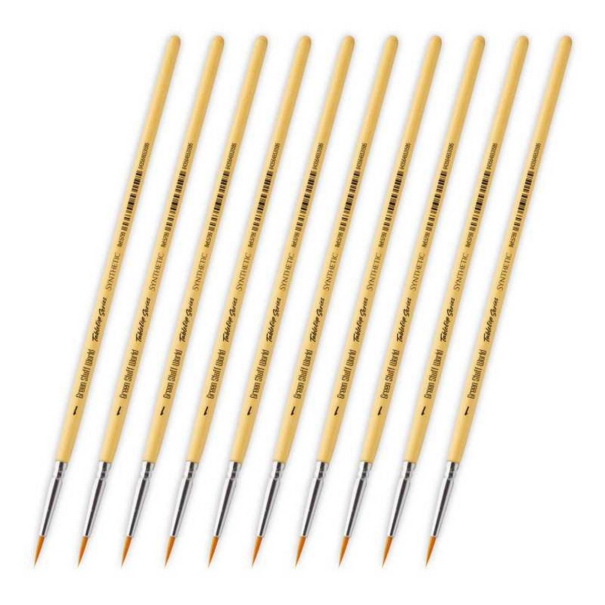 Green Stuff World Tabletop Series Synthetic Brush Set 1 (Pack of 10)