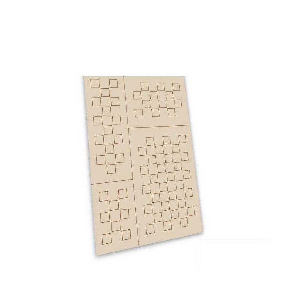 Green Stuff World Self-adhesive Stencils - Chequer L - 7mm