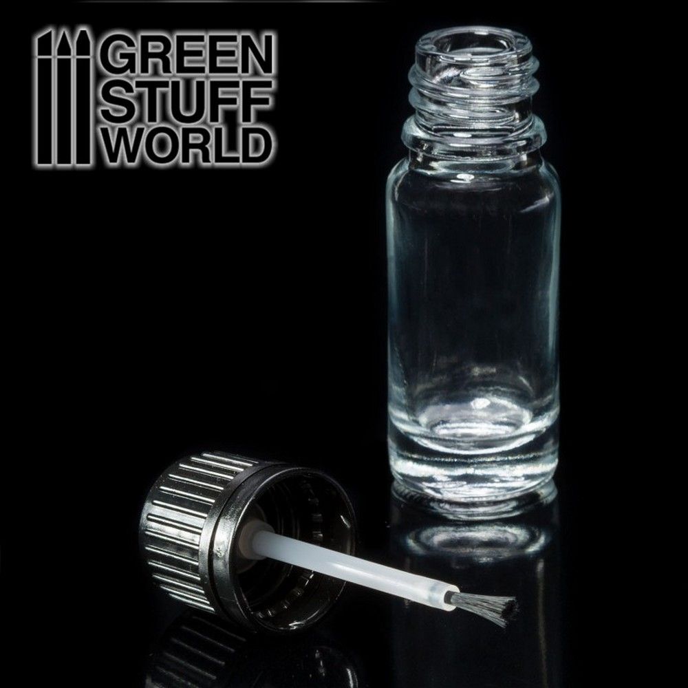 Green Stuff World Empty Glass Jar with Brush (10ml)