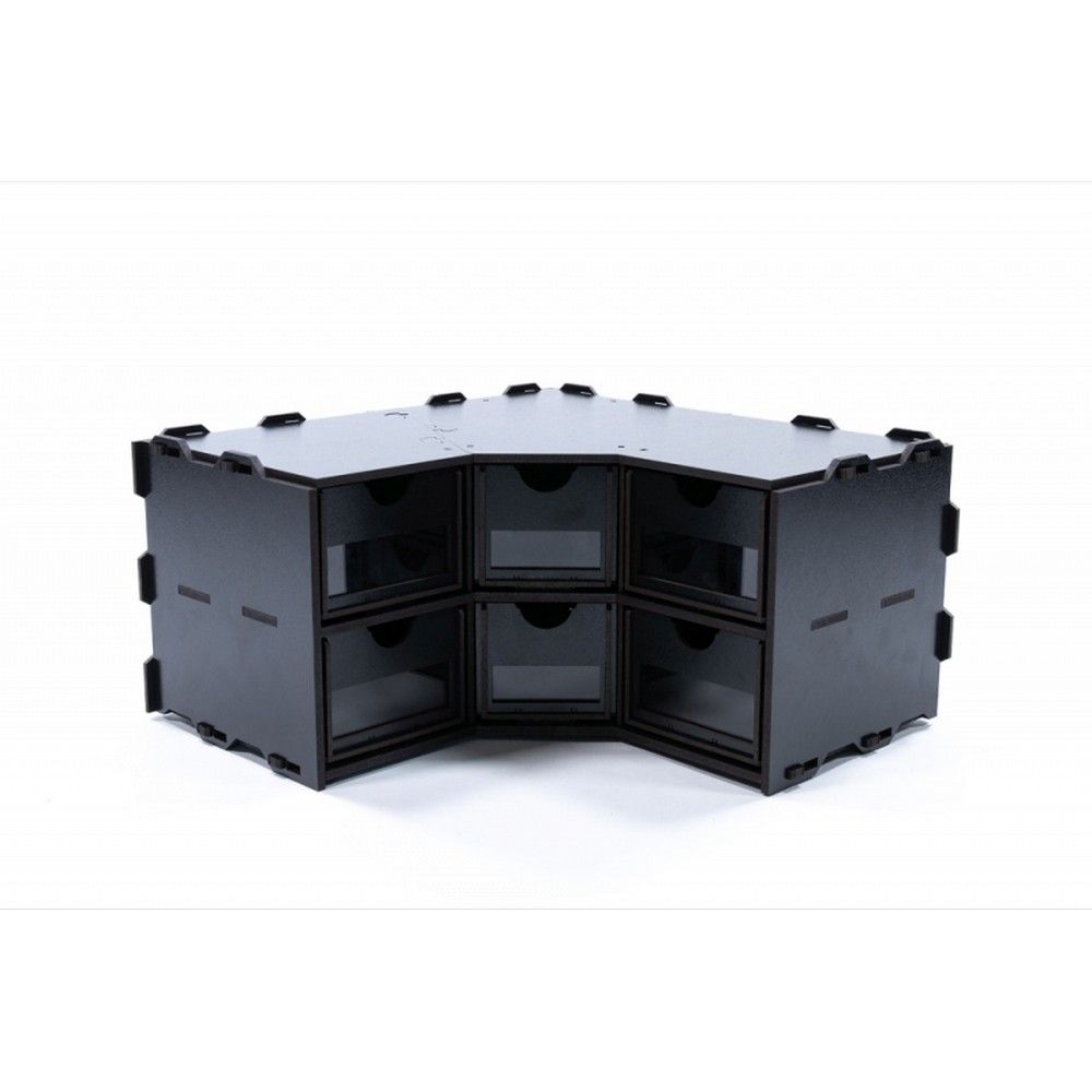 Kraken Black Rack Corner Unit with Drawers