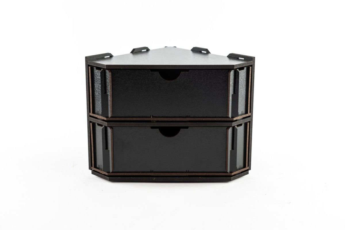 Kraken Black Rack End Piece with Two Drawers
