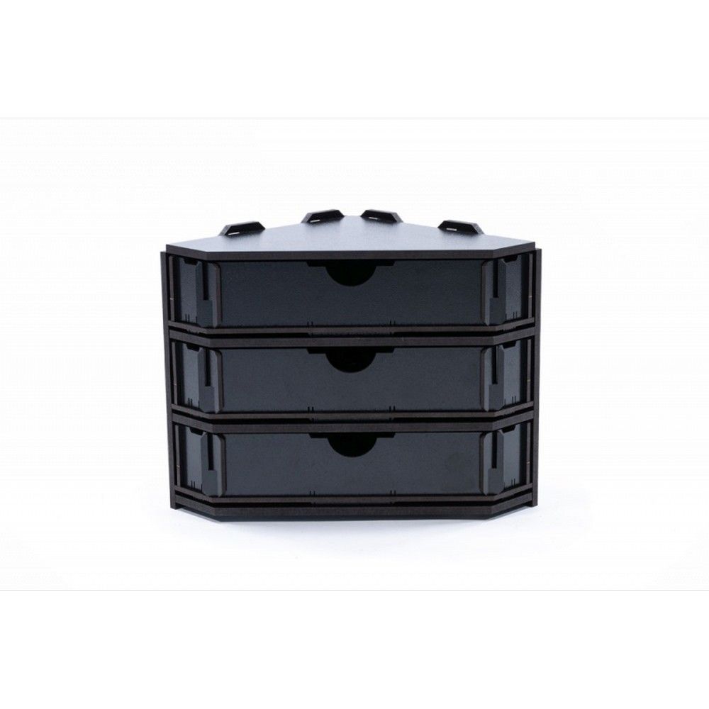 Kraken Black Rack End Piece with Drawers