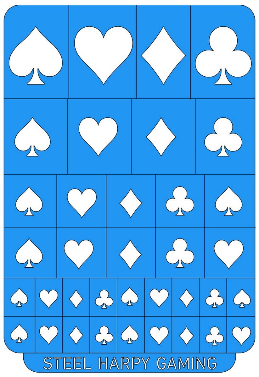 Steel Harpy Gaming Card Deck - Vinyl Stencil