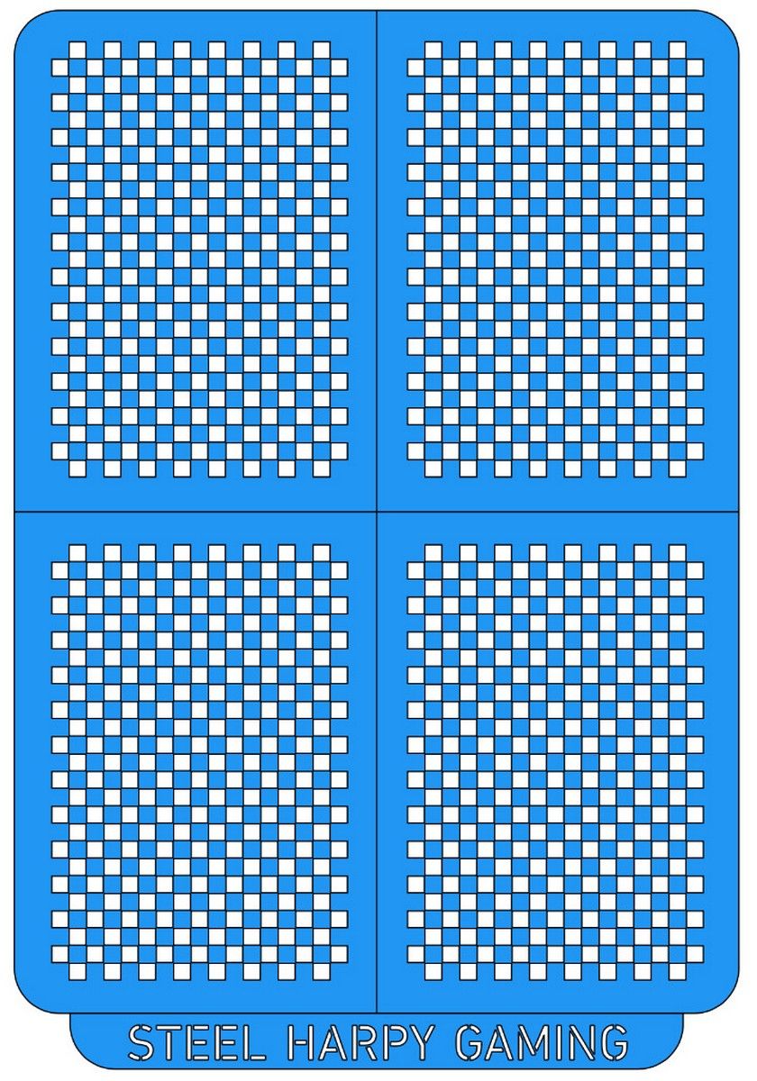 Steel Harpy Gaming Medium Checkers - Vinyl Stencil