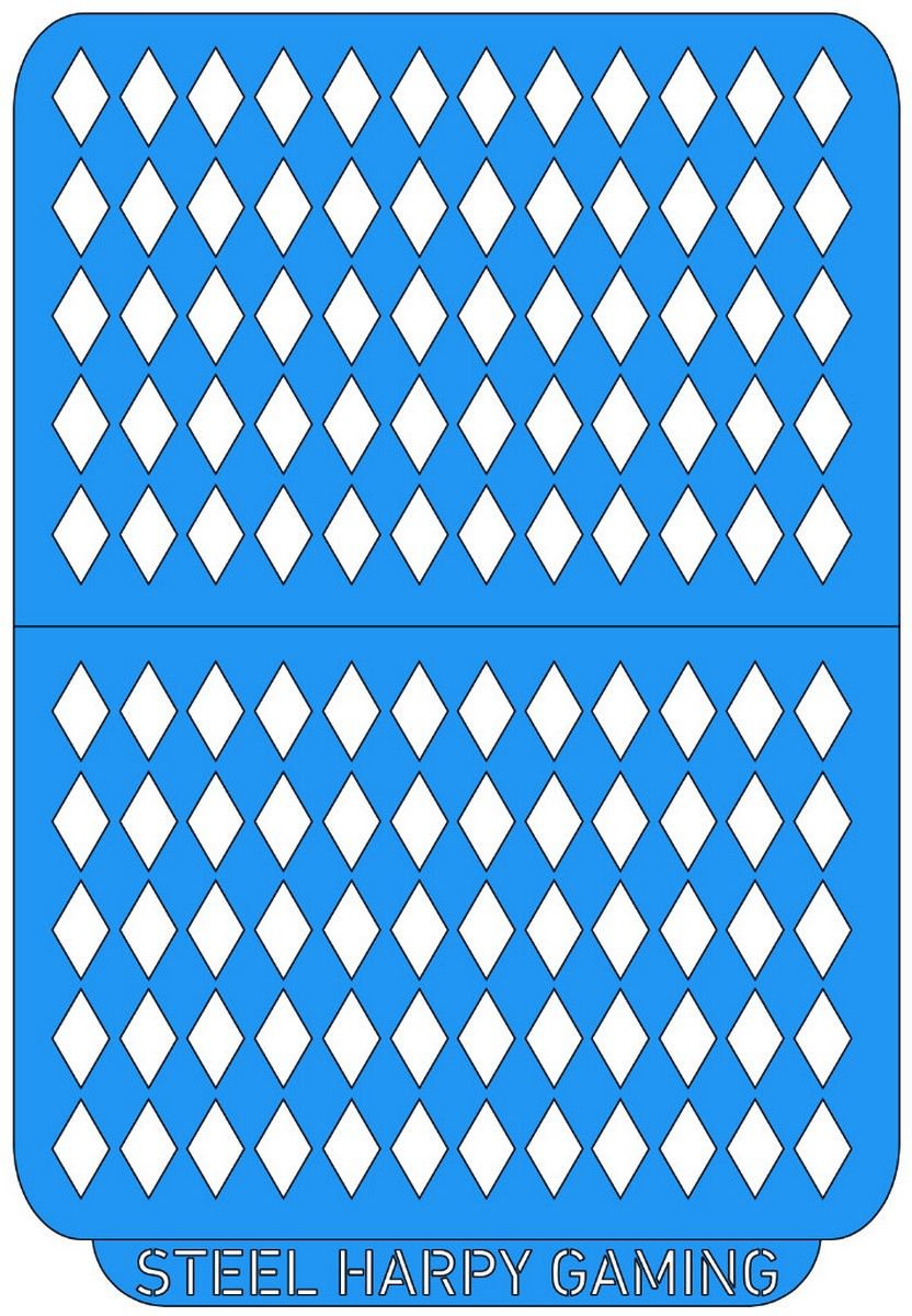 Steel Harpy Gaming Large Jester Diamonds - Vinyl Stencil