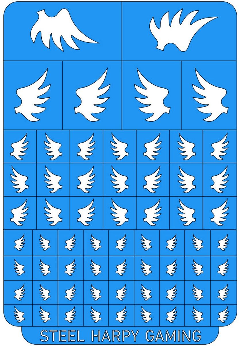 Steel Harpy Gaming Small Wings - Vinyl Stencil