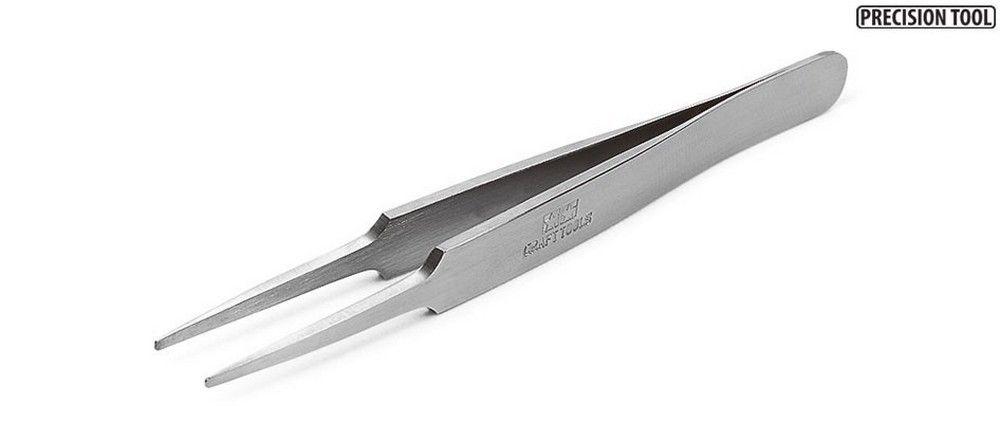 Tamiya HG Straight Tweezers (Round Tip)