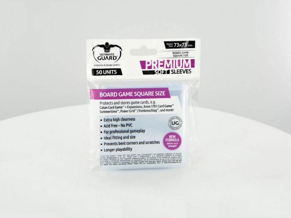 Ultimate Guard Premium Soft Sleeves for Board Game Cards Square | Wayland Games Ultimate Guard Premium Soft Sleeves for Board Game Cards Square | Wayland Games