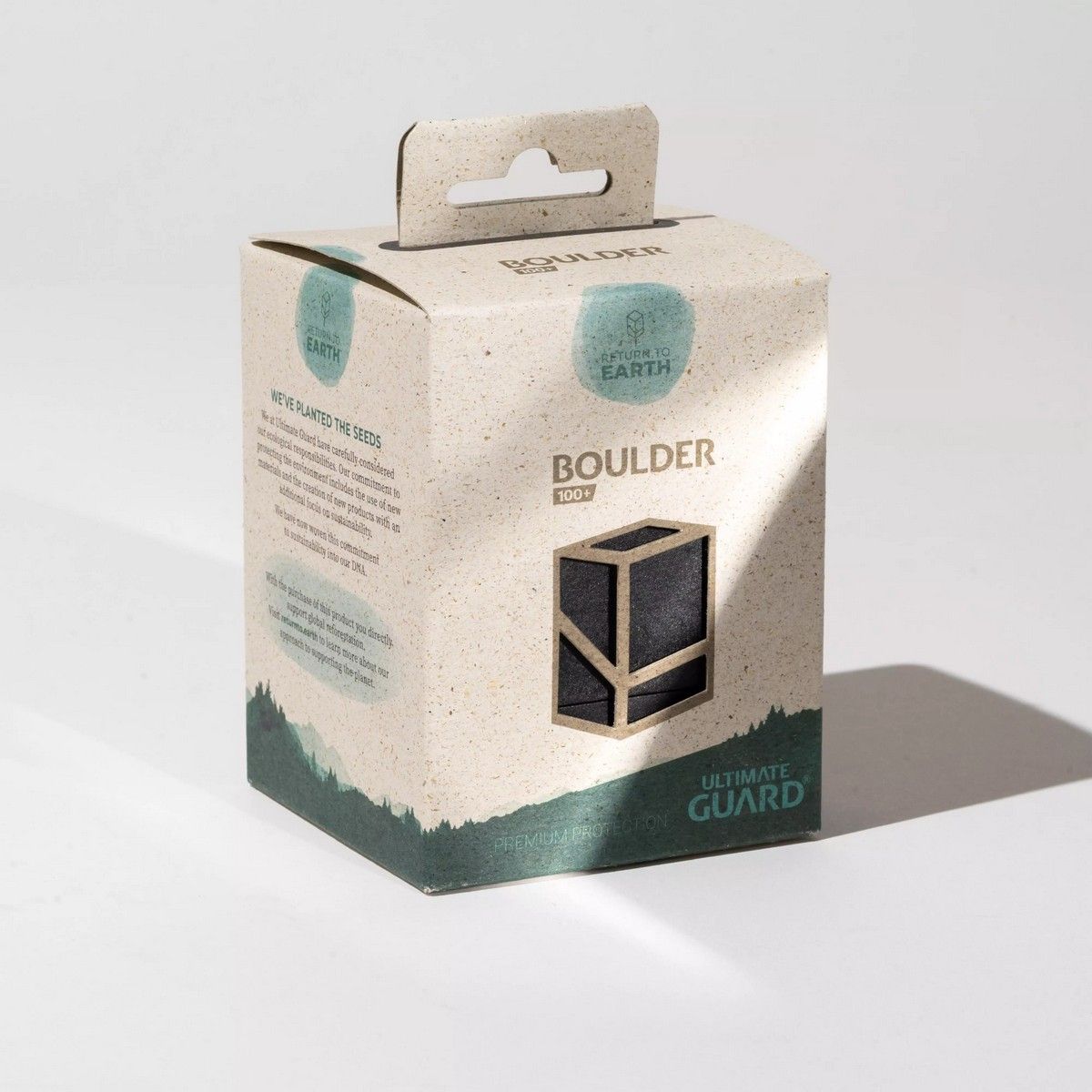 Ultimate Guard Boulder 100+ Noir – Boîte De Rangement écolo En Matières Renouvelables, Pour 100 Cartes Double Protégées