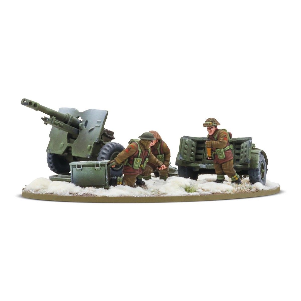 25-Pdr Light Howitzer with British Infantry (Winter) Crew